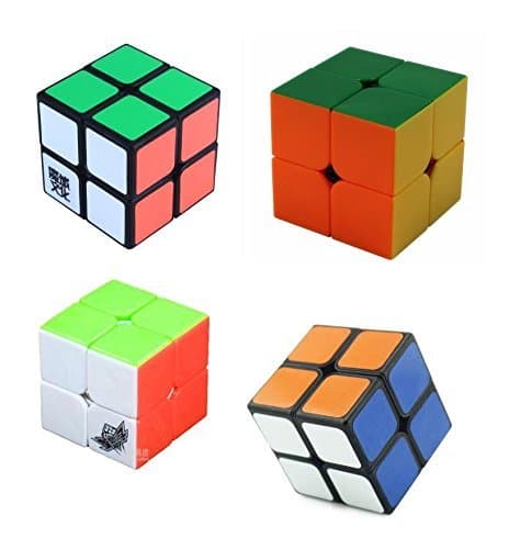 Chntoys cube Qiyi 2x2x2 Yj 2x2x2 Shengshou 2x2x2 Cyclone Boys 2x2x2 Cube Sets (Pack of 4)