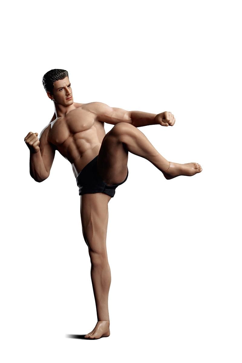 TBLeague 1/12 Male Body 6 inch Action Figure Full Set-Silicone Body+Head+Underwear Super Flexible Male Dolls for Arts/Drawings/Photography (TM01A)