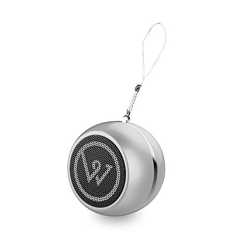 Pocket Loudest Bluetooth Speakers,NUOXI V7 Small Mini Portable Wireless Speaker Subwoofer Outdoor/Indoor with Loud Big Sound for iPhone 7,iPad,Android and More - Silver