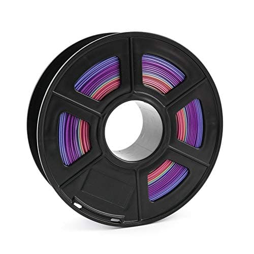 OTOT PLA Filament Rainbow 3D Printer pla spools,1.75mm Filament 2.2 LBS 1KG, Rainbow Multicolor