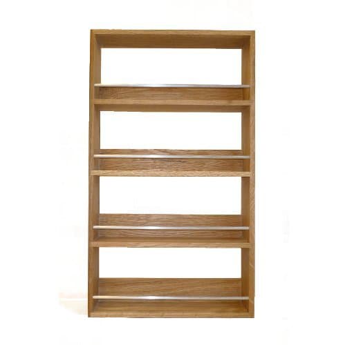 Solid Oak Spice Rack Four Tier Up to 28 Jar Capacity - Display Herbs, Spices, Nail Varnish, Collectibles, etc