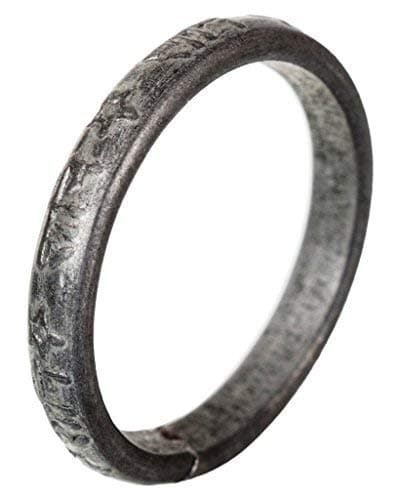 Iron Shani Dosh Niwaran Ring (Black) For Unisex Adult, Free Size