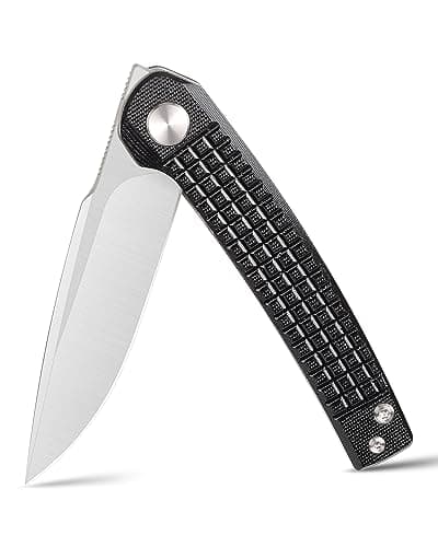 EDC Pocket Knife - D2 Steel Blade, G10 Anti-Slip Handle, Front Flipper Opening | Compact Folding Knife with Deep Carry Clip for Men & Women | Outdoor, Camping, Everyday Carry (XT01A)