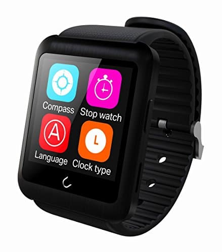 U11 Bluetooth Smart Watch SIM Card Supported Wristwatch for Iphone 4/4s/5/5s/6/6 Plus Samsung S4/note 2/3/4/5 Android Smartphones (Remote Camera,fine Phone,anti-theft, Pedometer,sleep Monitor)