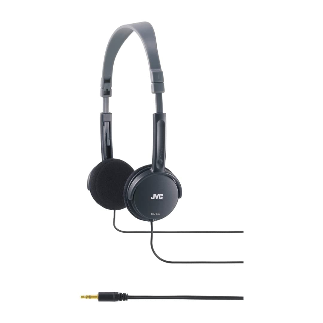 HA-L50-B-E Extra-Light On-Ear Foldable Headphones (Black)