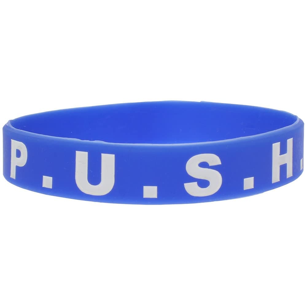 Sterling Gifts 12 Pray Until Something Happens (PUSH) Bracelets, Silicone - Pack of 12 Christian