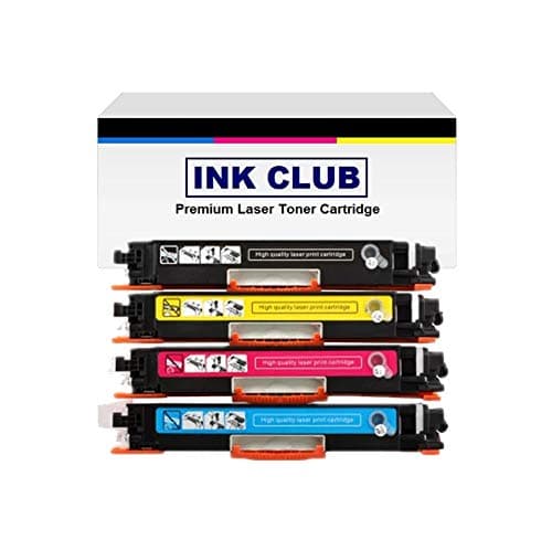 InkClub 4PK New Premium 130A CF350A, CF351A, CF352A, CF353A (B+C+M+Y) Compatible Color Set Toner Cartridge, Replacement Use for LaserJet Pro MFP M175nw, M176n, M177fw, M275, CP1025, CP1025nw Printers