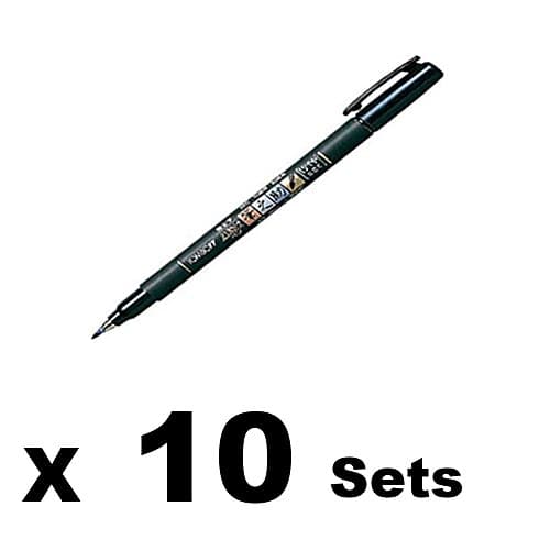Tombow Fude Brush Pen, Fudenosuke, Soft (GCD-112)×10 sets
