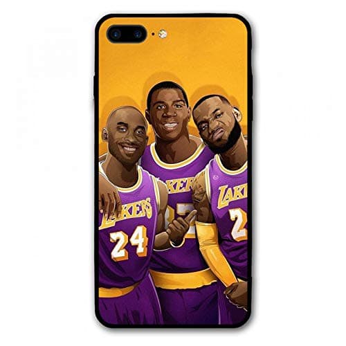 Lebron-Kobe-Magic iPhone 6s Plus Case 6 Plus Case Soft Rubber Frame and Hard PC Back Cover Case (for iPhone 6/6s Plus 5.5")
