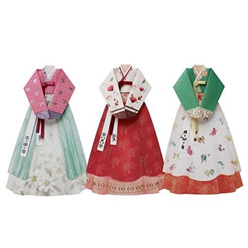 (Set of 3) Somssi Thank You Greeting Cards Korean Traditional Dress Hanbok