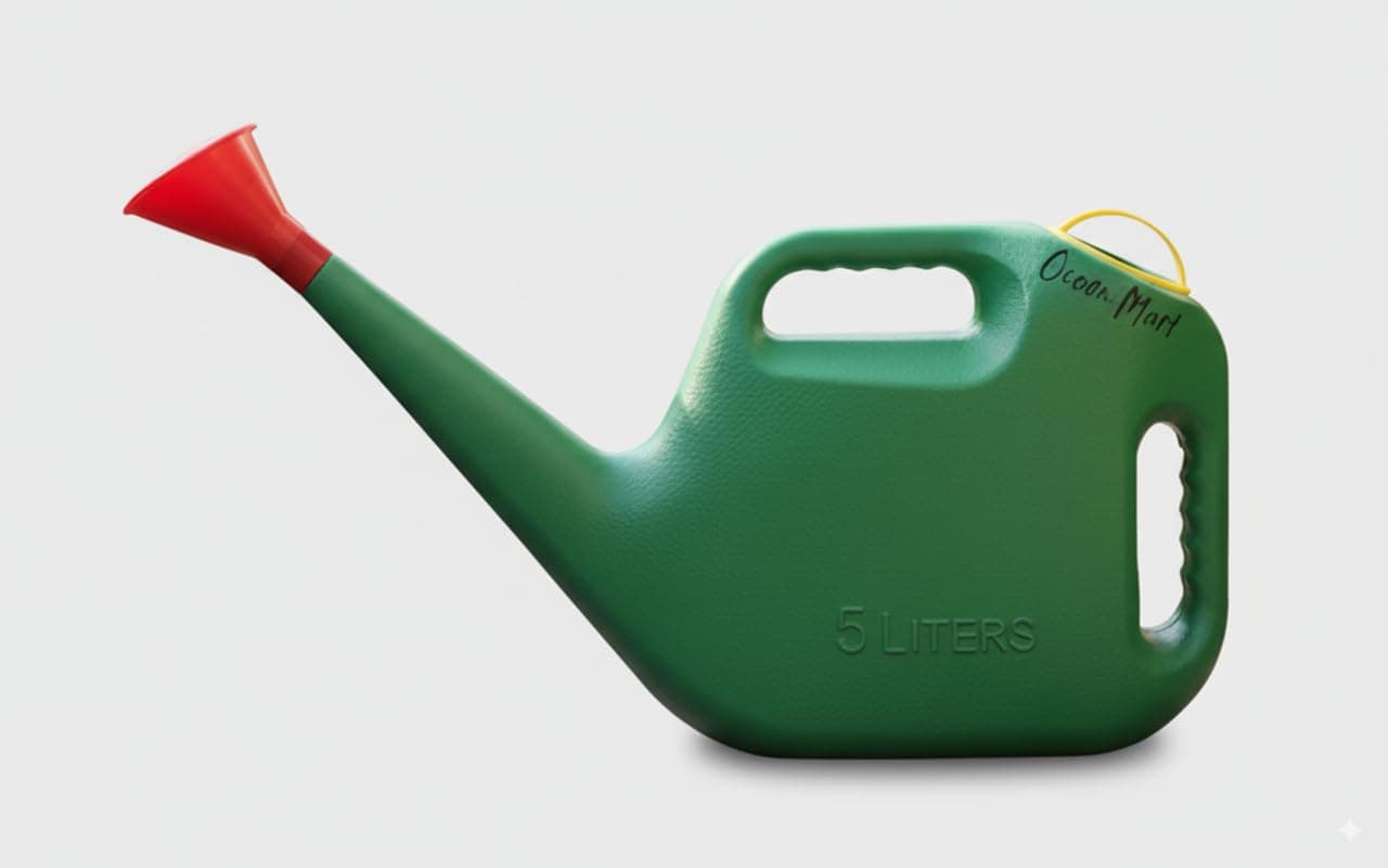 - Watering Can - Green (5L) | Garden Water Can with Built-in Sprayer