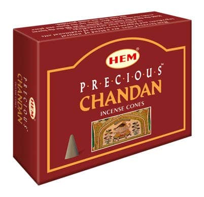 HEM Precious Chandan Fragrance Incense Cones | Agarbatti for Home Freshness, Positive Energy & Yoga Meditation | Pooja Item for Home | Burning Time - 25-30 Minutes | Handcrafted | Low Smoke |120 cones
