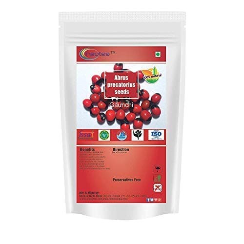 Abrus precatorius seeds/gundumani/gaunchi, 100gm