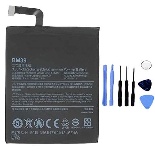 BATTERY COMPATIBLE WITH XIAOMI MI6 M6 BM39 HIGH CAPACITY 3250MAH WITH REMOVAL KIT INCLUDED