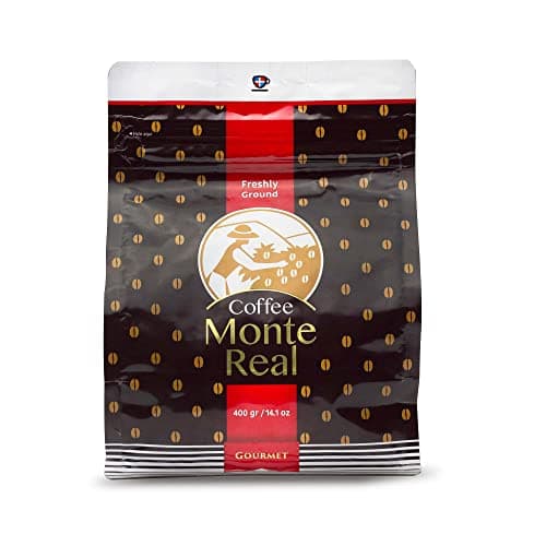 Cafe MONTE REAL Tostado en Grano -- Whole Beans Premium Coffee from The Dominican Republic, Bag 400g