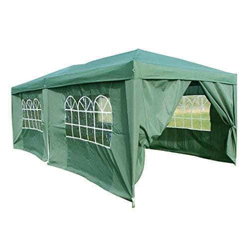 Airwave 6 x 3m Fully Waterproof Pop Up Gazebo with Six Side Panels and Carrybag - Green