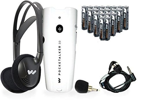 Williams Sound Pocketalker 2.0 Hearing Amplifier | Easy-to-Use Hearing Amplifier for Seniors | Year Supply of Batteries | Amplified Sound Assistive Listening Device with Headphones for Elderly | Hearing Assist Earbuds