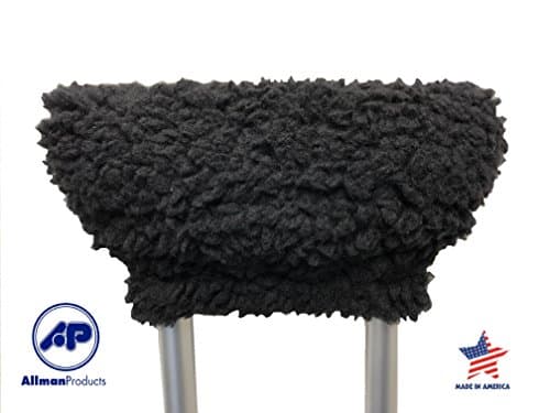 AllmanPremium Black Fleece Crutch Arm Cushion (Pair)