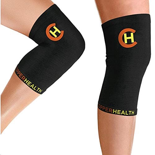 CopperHealth - Copper Knee Brace, Copper Knee Sleeves, Knee Compression Sleeve Women, Knee Supports for Men. Active Copper Compression Fit Knee Sleeve. Wear Anytime