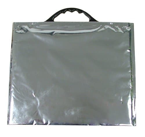 5 x Medium Silver Insulated Carrier Bag 460mm x 360mm