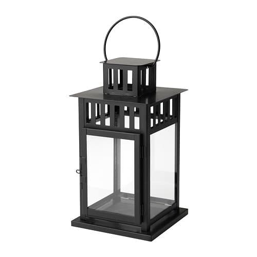 Buy2best Borrby Lantern for Block Candle, in/Outdoor Black
