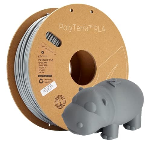 Polymaker Matte PLA Filament Matte Fossil Grey 2.85mm 1kg 3D Printing Filament, PolyTerra 3D Printer PLA Filament
