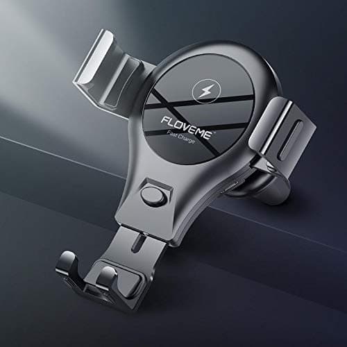FLOVEME Automatic Lock Qi Fast Wireless Car Charger Phone Holder