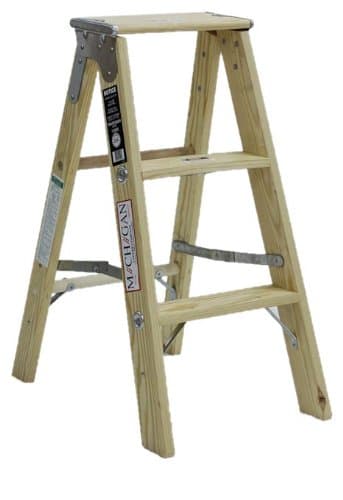 1320-03 300 Pound Duty Rating Type 1A Tradesman Wood Stepladder, 3-Foot