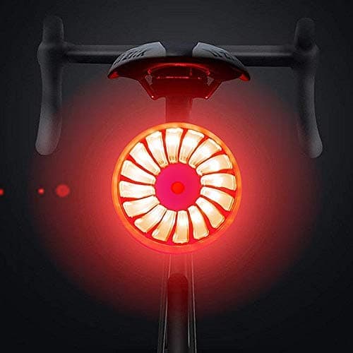 Bike Rear Light, WASAGA Smart Brake Bike Tail Light USB Rechargeable Red High Intensity Bicycle Taillight Waterproof Helmet Backpack LED Lamp Safety Warning Strobe Light