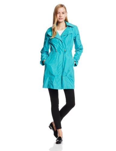 Kenneth Cole New York Women's Cinch-Waist Anorak Raincoat