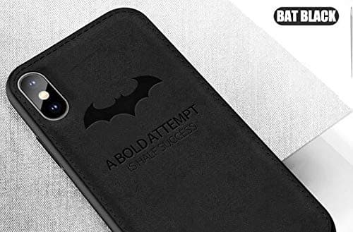 Casa Ciega iPhone X Case, iPhone Xs Case with Canvas and Soft Edge Design with Anti-Shockproof Back Cover Case for Apple iPhone X/XS - Batman Edition (Black)