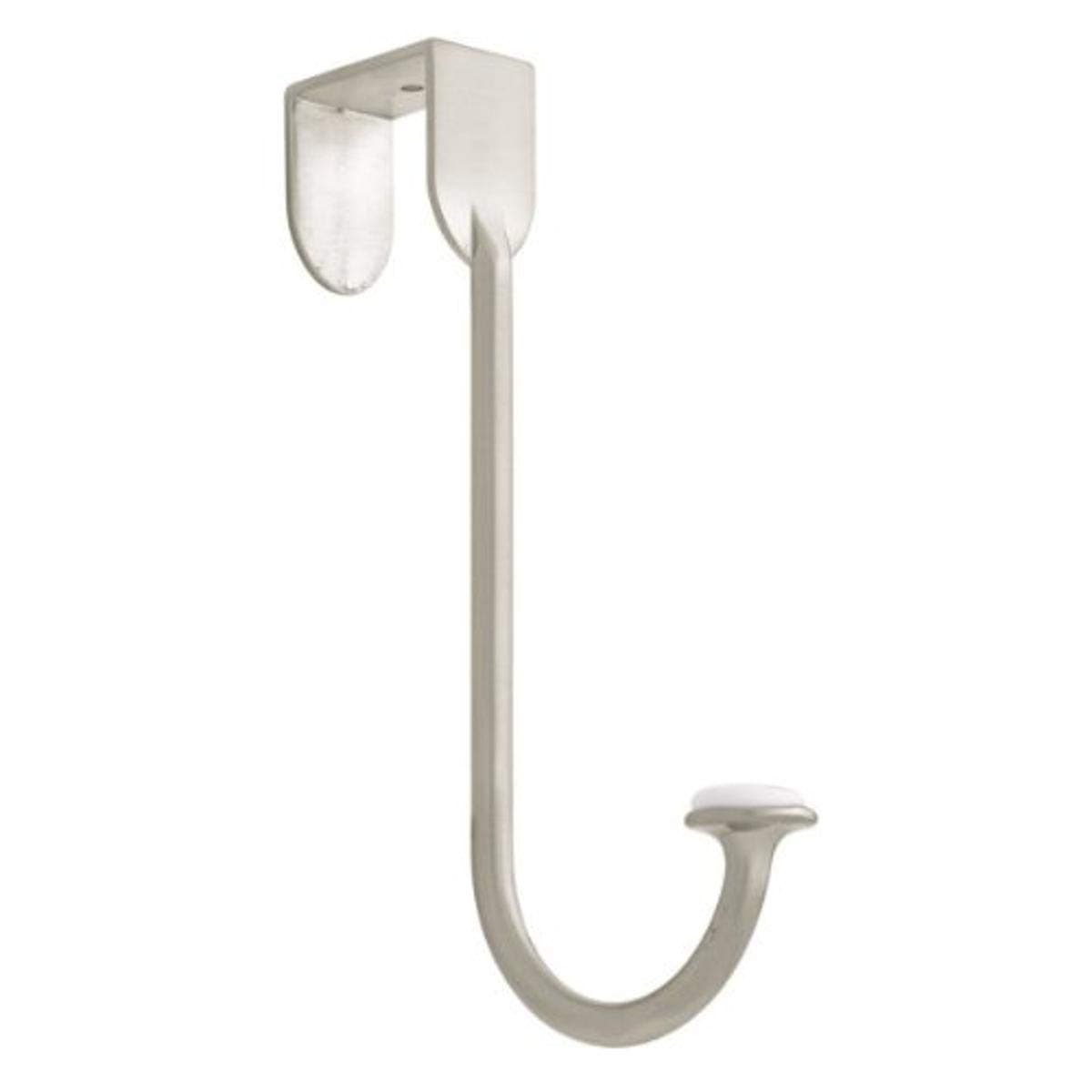 Single Over the Door Hook with Ceramic Insert, Packaging May Vary
