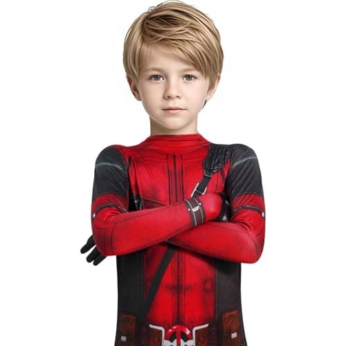 Heroes Kids Jumpsuit 3D Print Bodysuit with Headwear Mask For Boys