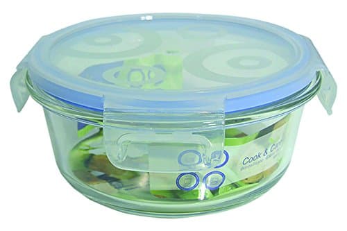 Jomafe Cook & Care Glass Storage Container, Round 950 ml transparent