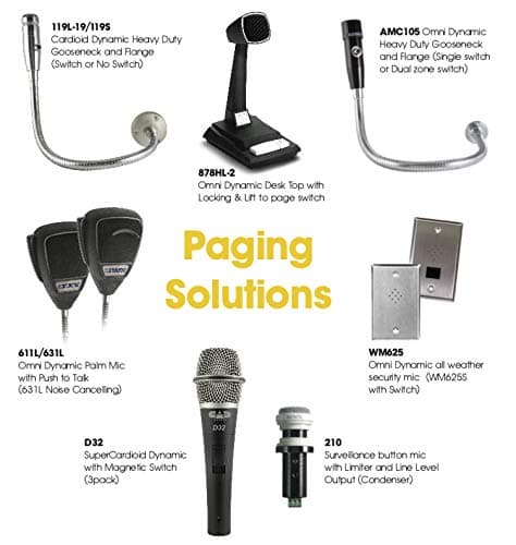 Astatic 119S-19 Heavy-Duty Cardioid Dynamic Microphone with DPDT Push-to-Talk Switch