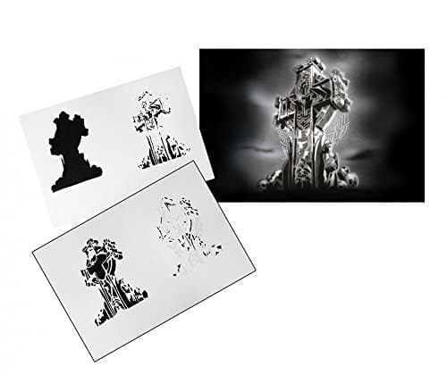 Step by Step Airbrush Stencil Template AS-115 M ca. 5,11" x 3,95"