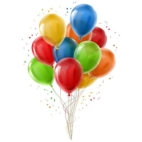 STZ Assorted Rainbow Color Party Balloons Bulk 5 Pcs 12 Inch Strong Latex Ballons for Birthday Party Wedding Arch Decoration or Kids Toy