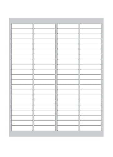 Laser Labels 100x A4 sheets, Label: 46x11mm , Matt White Perm Paper, 84 Labels Per Sheet