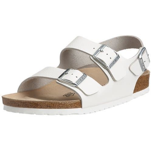 Birkenstock Back Strap ''Milano'' from Leather in White 50.0 EU W