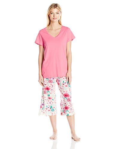 HUE Women's June Bloom Culotte Pajama Set