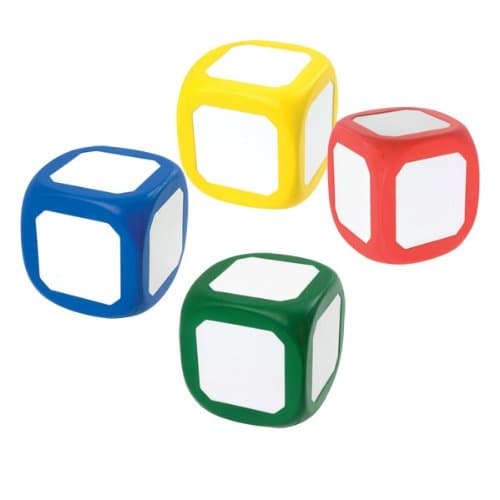 Extra Large Learning Cube - Wipe of Colourful Sturdy Blank Cube / Dice