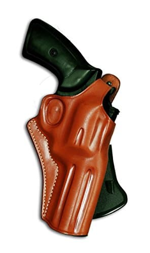 Premium Leather OWB Paddle Holster with Thumb Break Fits, S&W N-Frame Model 627/327 .357 Magnum 2.5" Barrel, Right Hand Draw, Brown Color #6260#