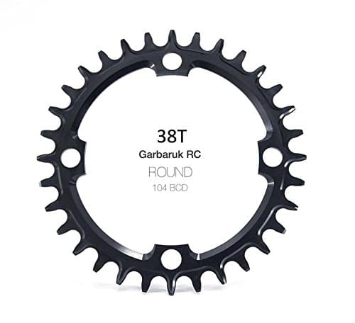 Garbaruk Monocorona 38d 104 mm bcd round black (Narrow/wide Monocorone mtb chainring bcd 38t 104 round Narrow-wide (black) Chainrings