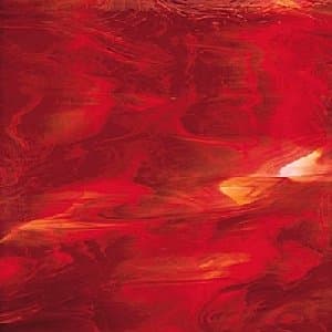 Spectrum Red/white Translucent Stained Glass Sheet - 8" X 12" (.67sf)
