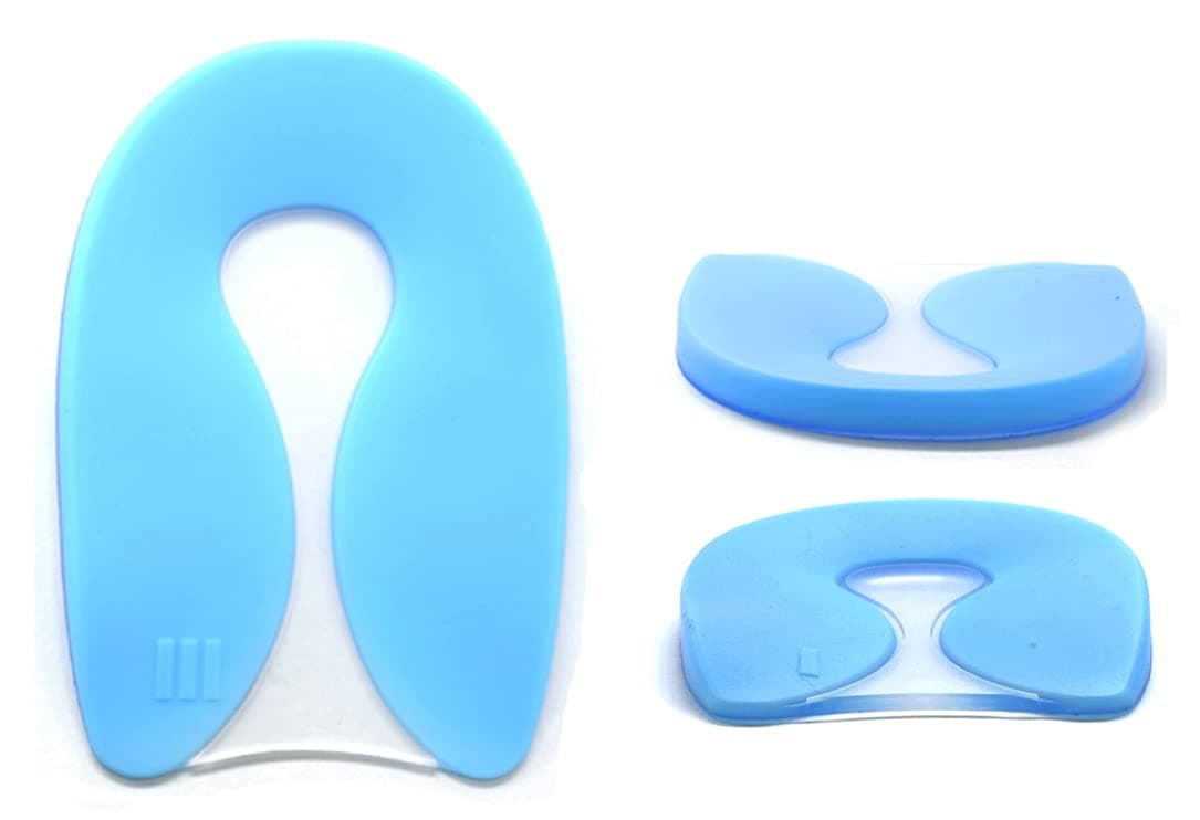 USFOOT® 100% Silicon Gel Orthotics U-Shaped Heel Spur Cushion (1 Pair) (Medium) US Size Men: 4-6.5; Women 5.5-5.8