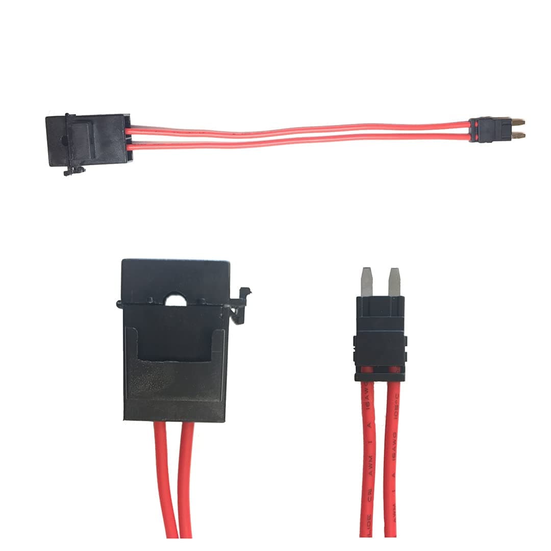 Specialized ECU Repair Car Fuse Holder Connector - Mini ATM, 32V, 20 Amp, 16 Gauge, Red Wire Cable - Comfortably Tap and Test Automotive Circuits, Perfect for Hard To Reach Fusebox Panels - 14.5 Inch