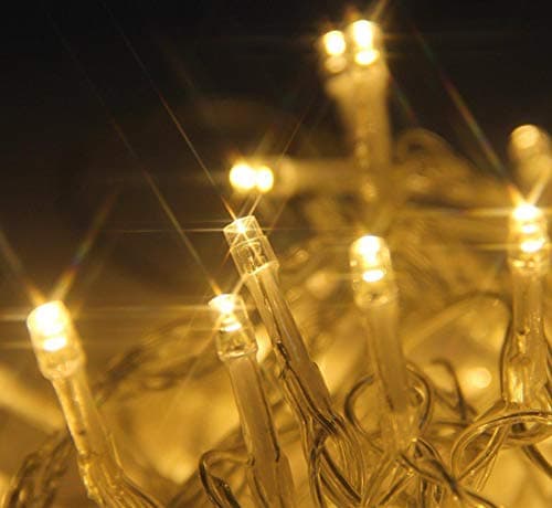 100 LED String Lights, 49ft Plug in String Light 8 Modes, Clear Wire, Outdoor Waterproof for Patio, Wedding, Party, Indoor Decorations