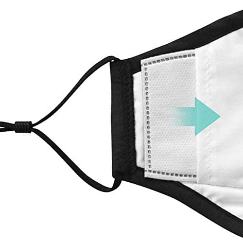 Cherislpy 10pcs PM2.5 Activated Carbon Filter Mouth Mask Filters Breathing Insert Protective Mask Filter for Men Women,Anti Pollution Washable Cotton for Adults Outdoor Activities (10pcs)