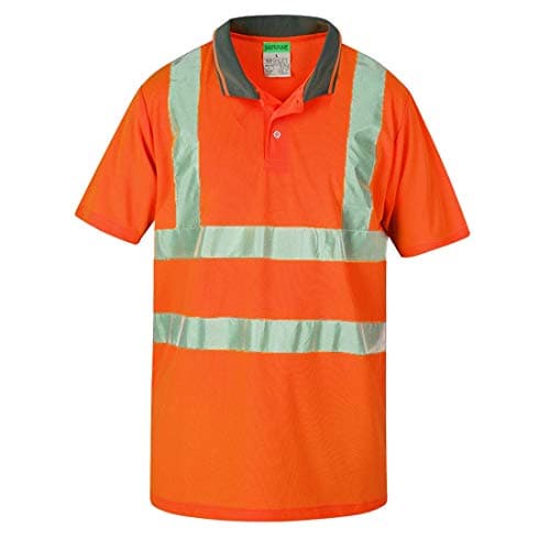 SHORFUNE High Visibility T-Shirt with Short Sleeve, Reflective Strips, Yellow, ANSI/ISEA Standards, XL