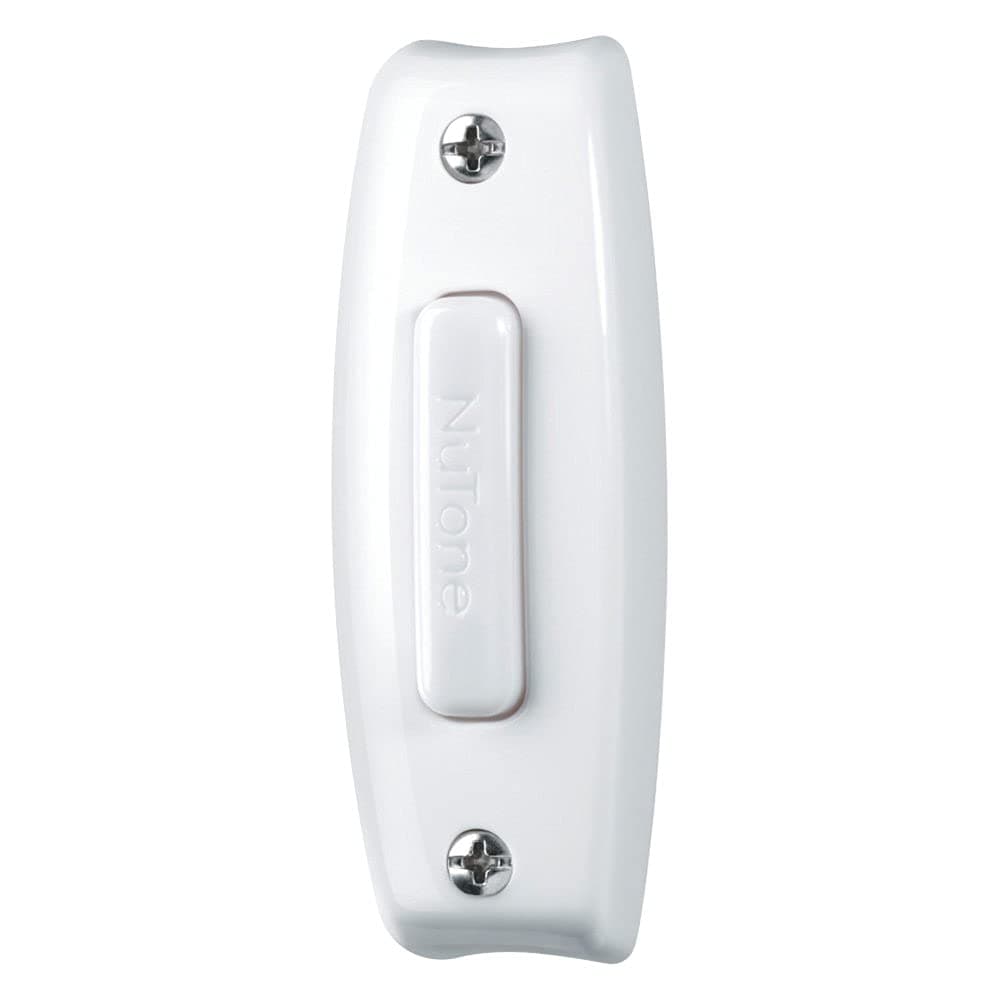 NuTone PB7LWH Wired One-Lighted Door Chime Push Button, White